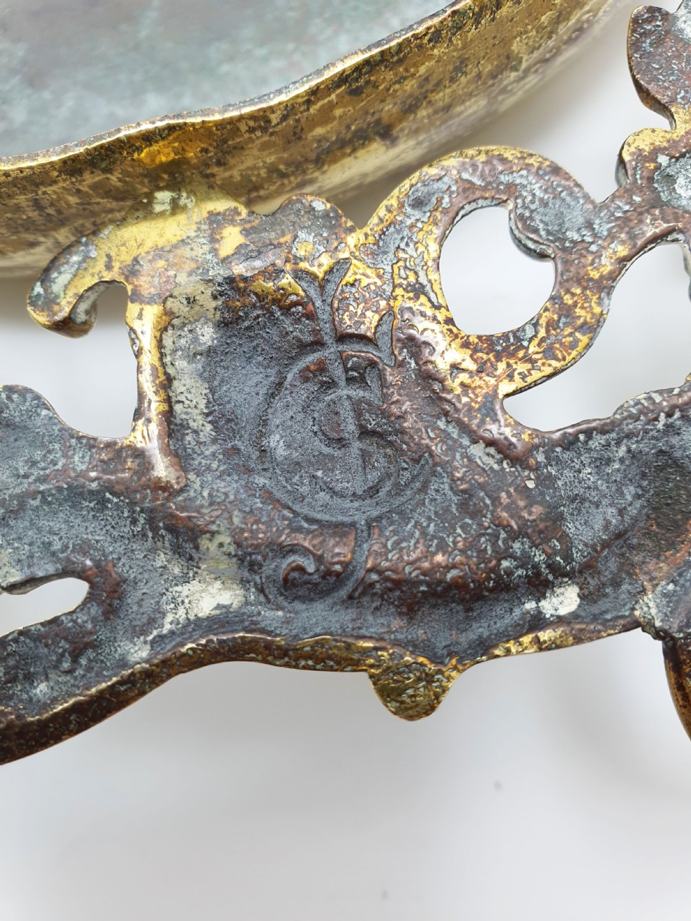 Fabulous Antique Victorian Brass Peacock Dinner Gong – circa 1890 View IX