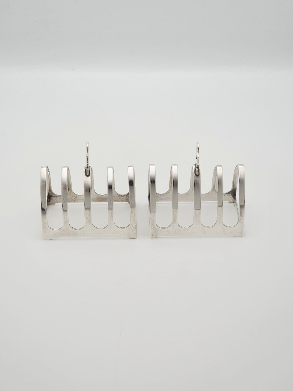 Nice Pair of Art Deco Sterling Silver Toast Racks – Sheffield 1933 View IV