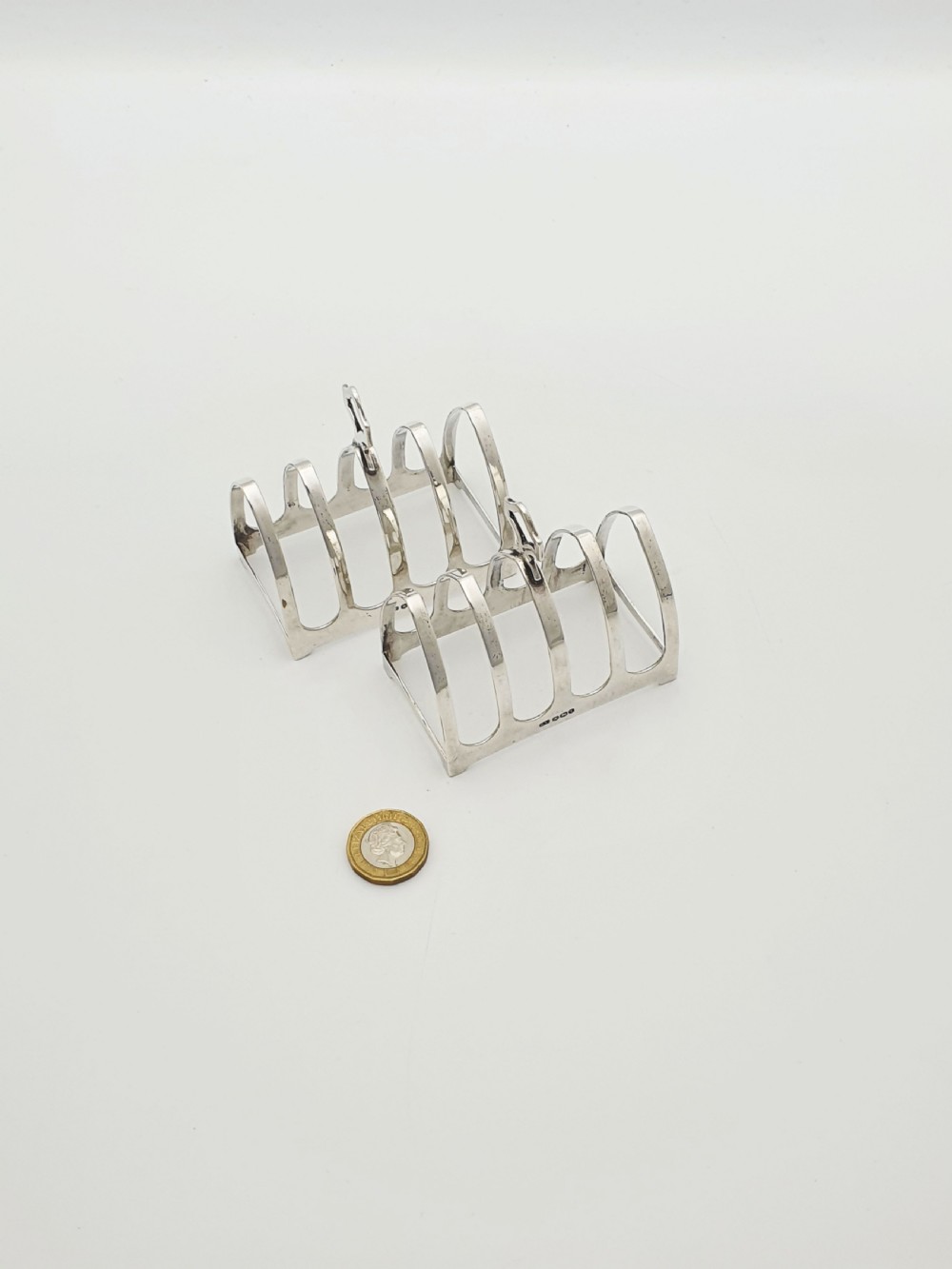Nice Pair of Art Deco Sterling Silver Toast Racks – Sheffield 1933 View IX