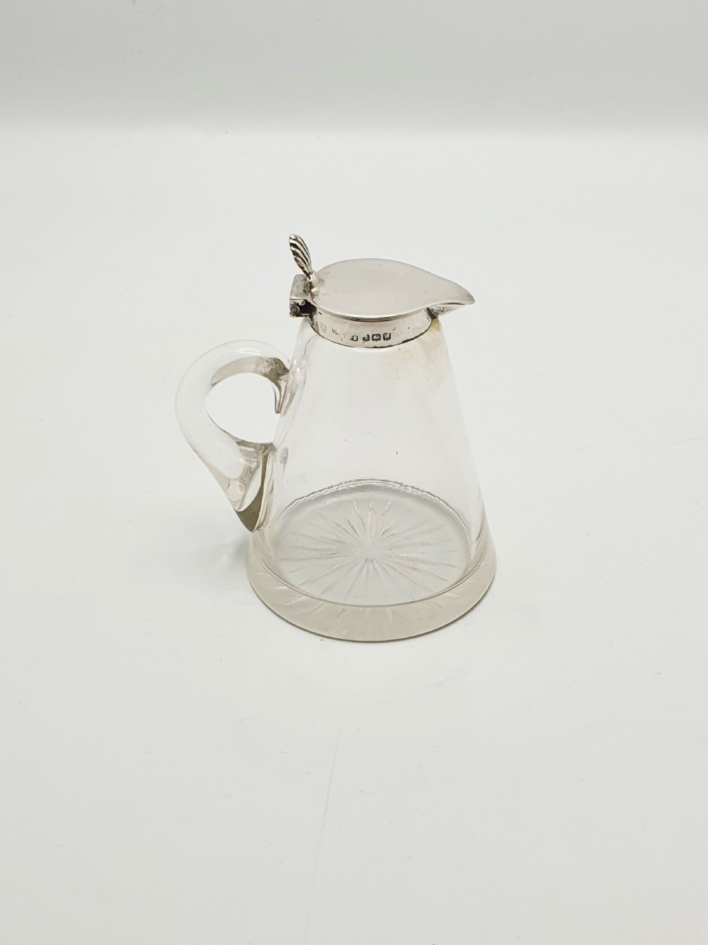 Lovely Cut Glass & Sterling Silver Whisky Noggin – 1921 View III