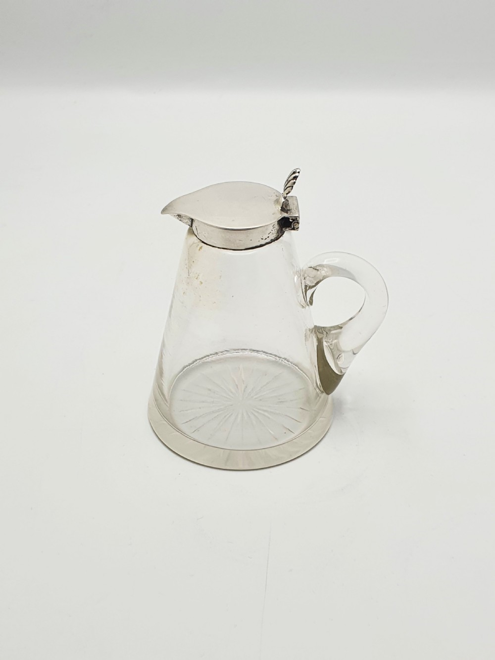 Lovely Cut Glass & Sterling Silver Whisky Noggin – 1921 View IV