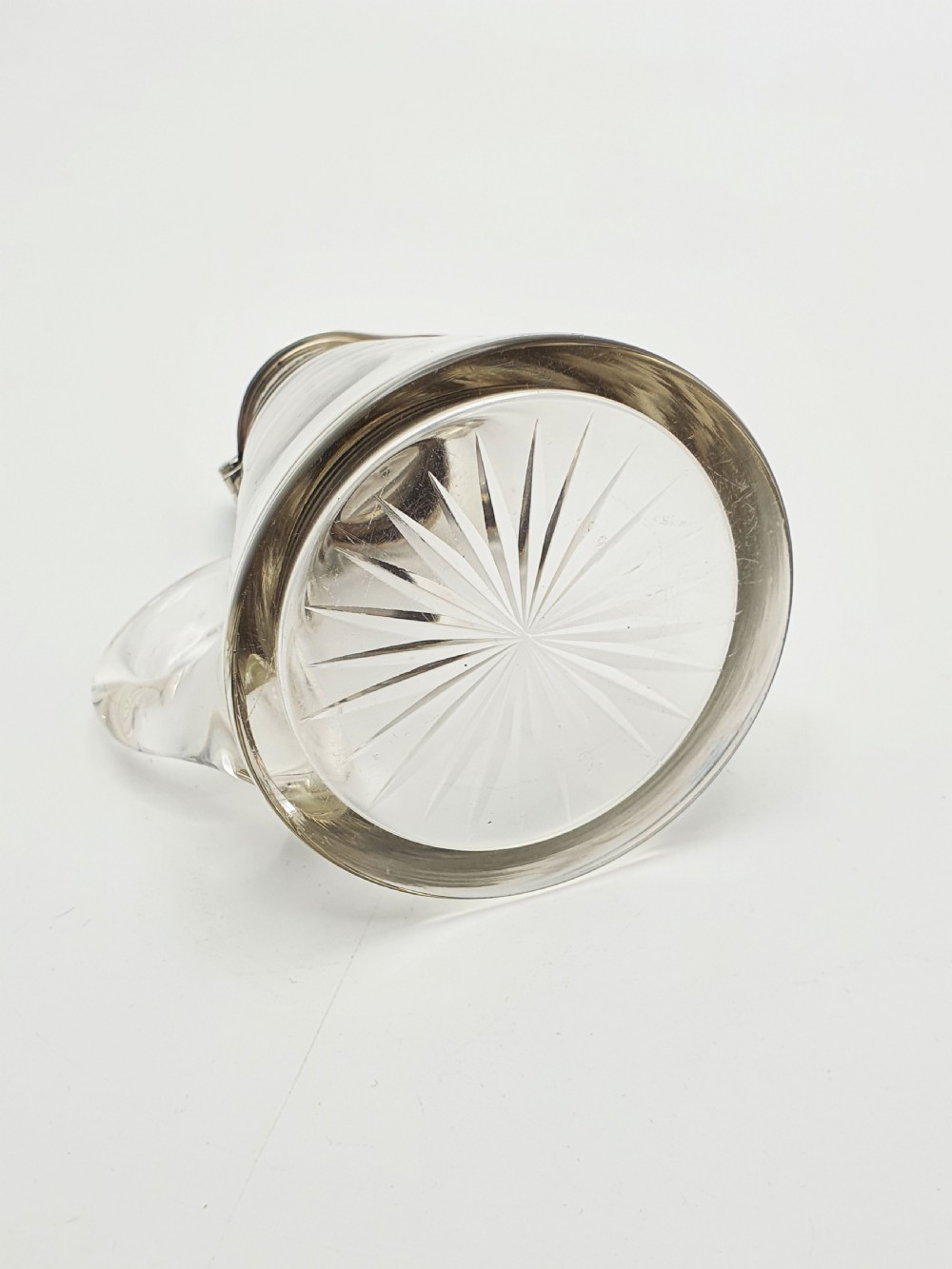 Lovely Cut Glass & Sterling Silver Whisky Noggin – 1921 View VIII