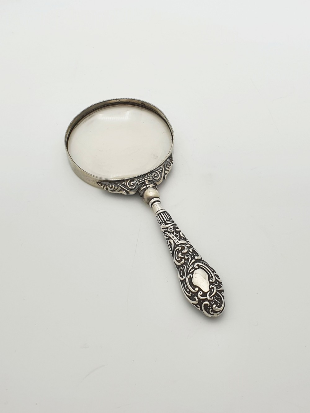 Antique Victorian Sterling Silver-Handled Magnifying Glass – 1899