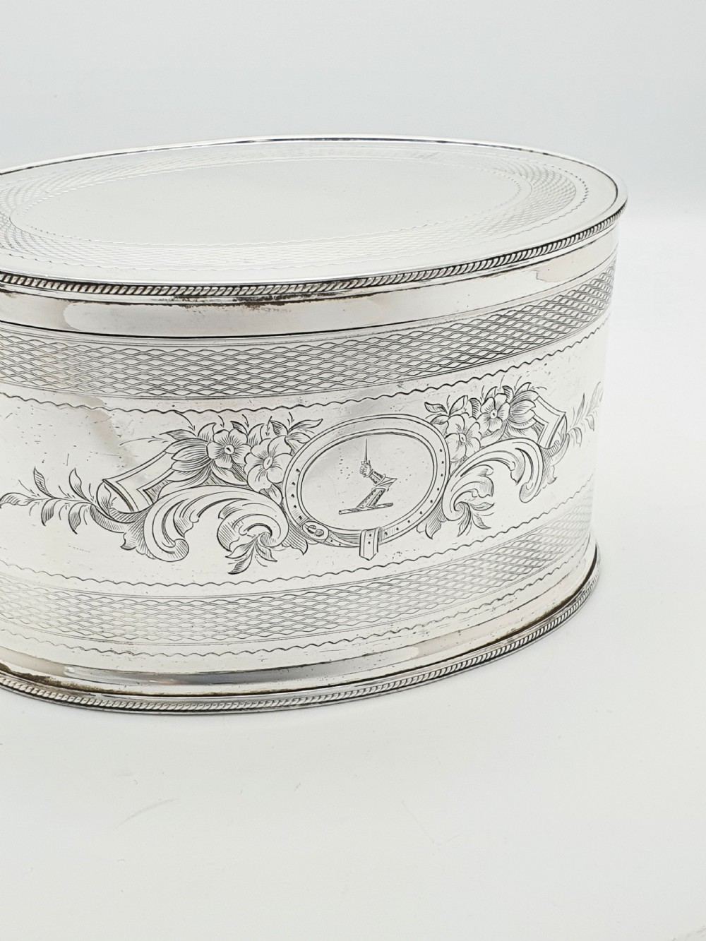 Lovely Antique Victorian Oval Silver-Plated Biscuit Box – circa 1880 View III
