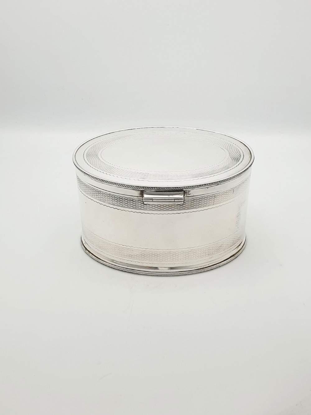 Lovely Antique Victorian Oval Silver-Plated Biscuit Box – circa 1880 View VI