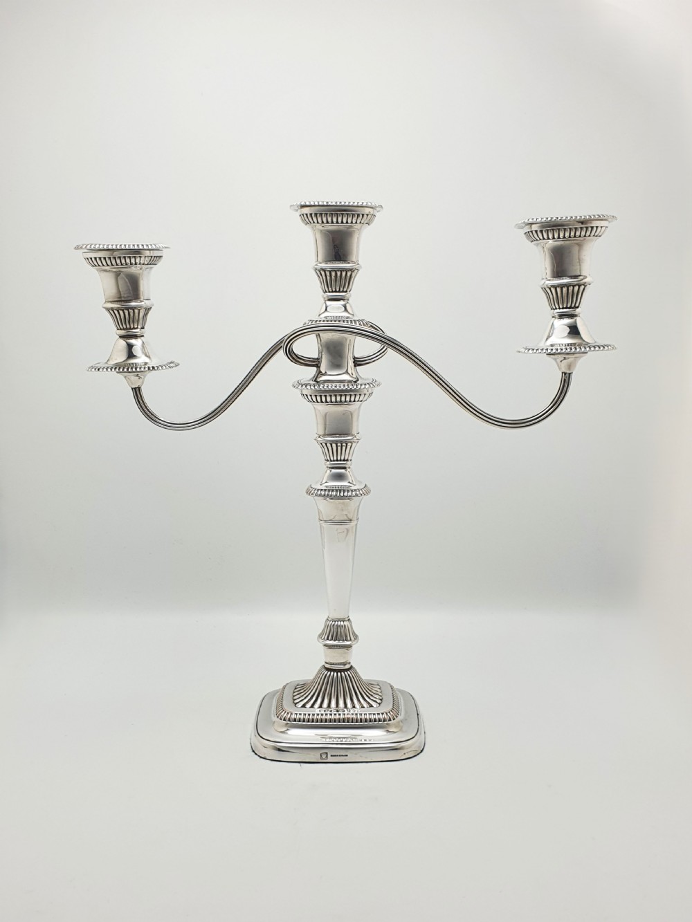 Splendid Pair of Silver-Plated Convertible Candelabra/Candlesticks – circa 1920 View X