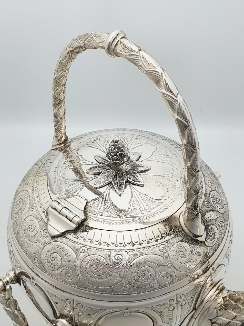 Stunning Antique Victorian Silver Plated Kettle on Stand - circa 1890 View III