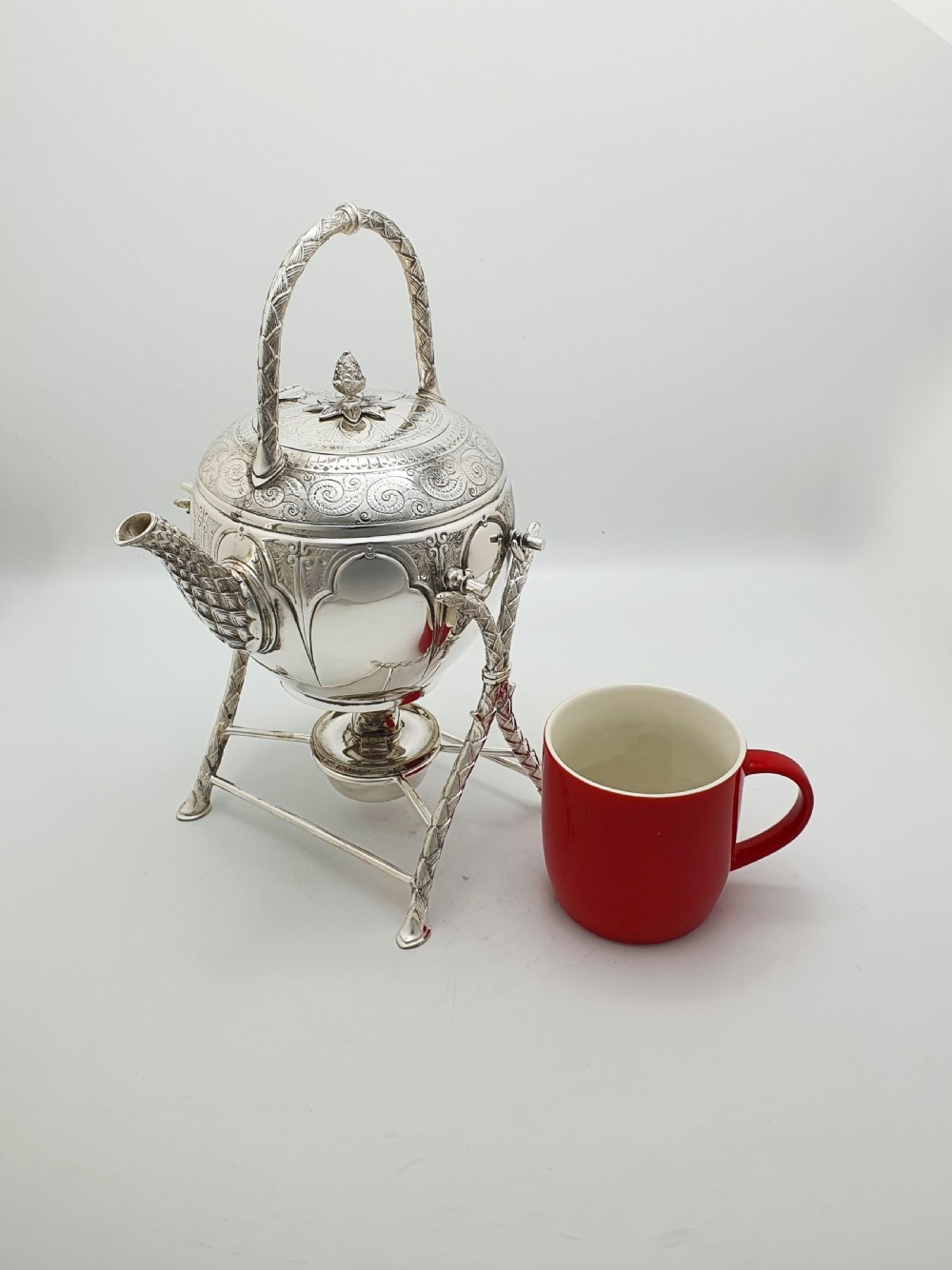 Stunning Antique Victorian Silver Plated Kettle on Stand - circa 1890 View XIV