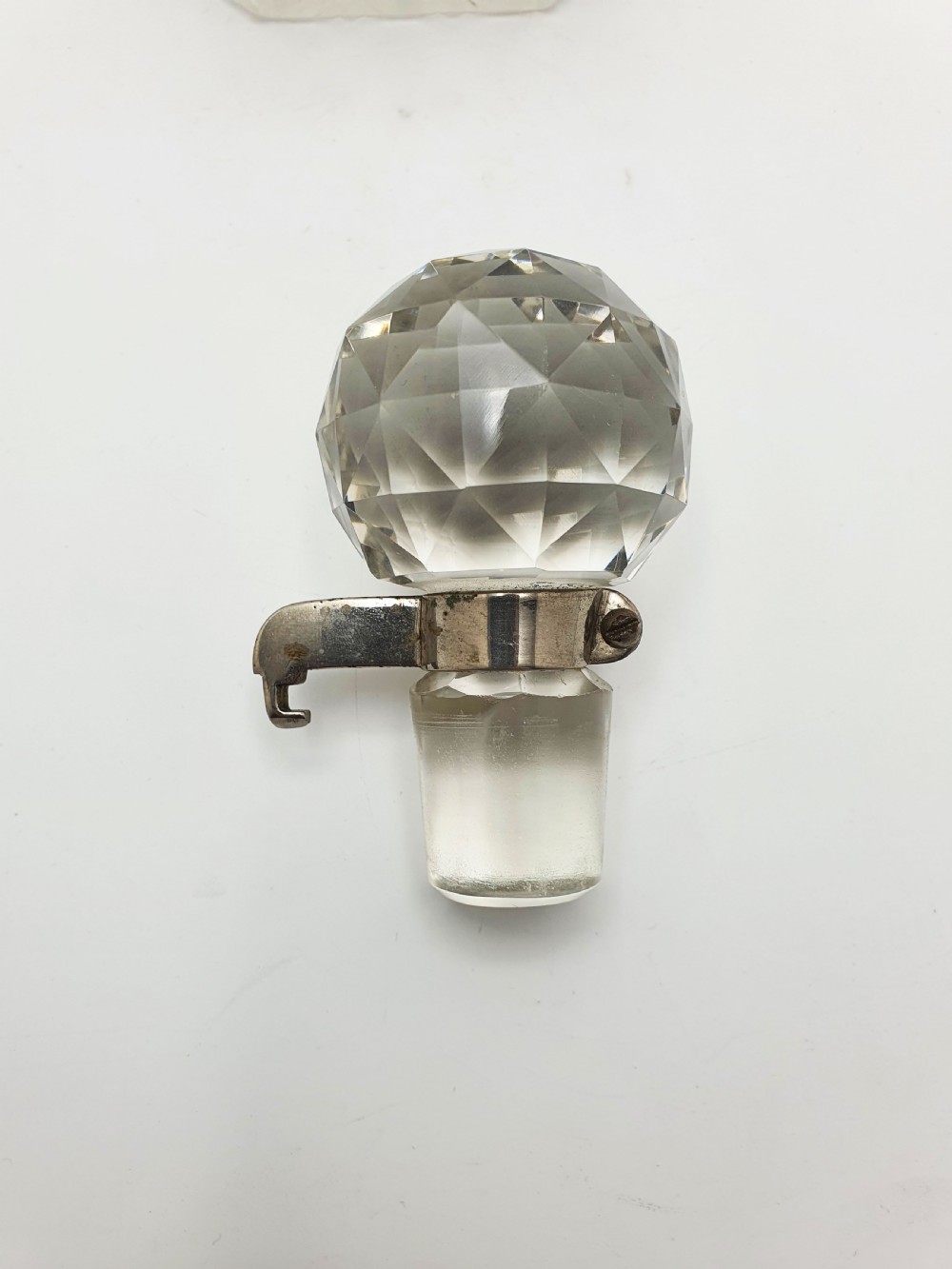 Nice Antique Edwardian Cut Glass Locking Decanter - circa 1905 View XI