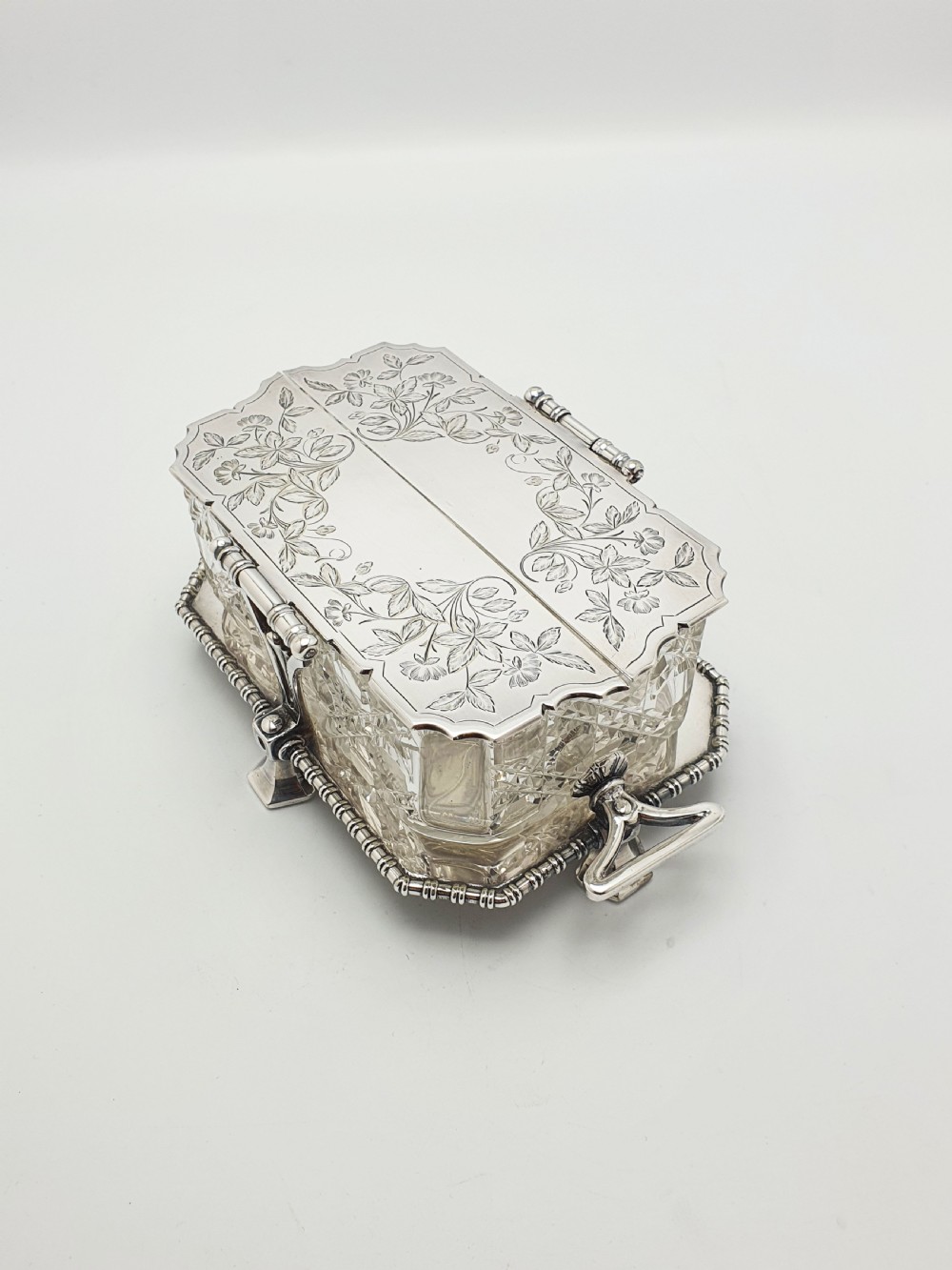 Exceptional Antique Victorian Elkington Silver-Plated & Cut-Glass Butter Dish - 1879