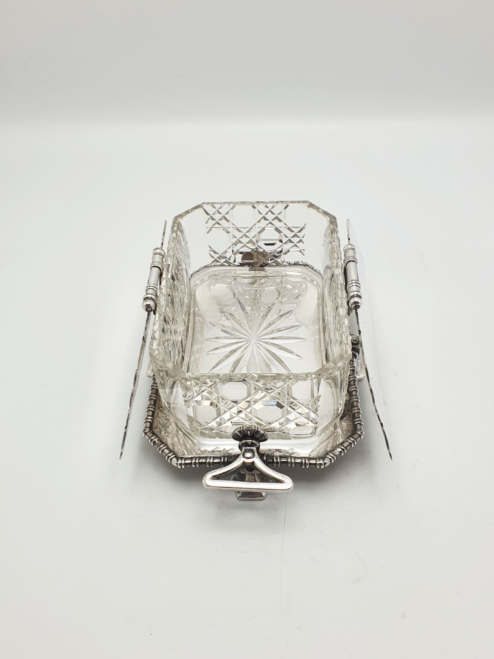 Exceptional Antique Victorian Elkington Silver-Plated & Cut-Glass Butter Dish - 1879 View VIII