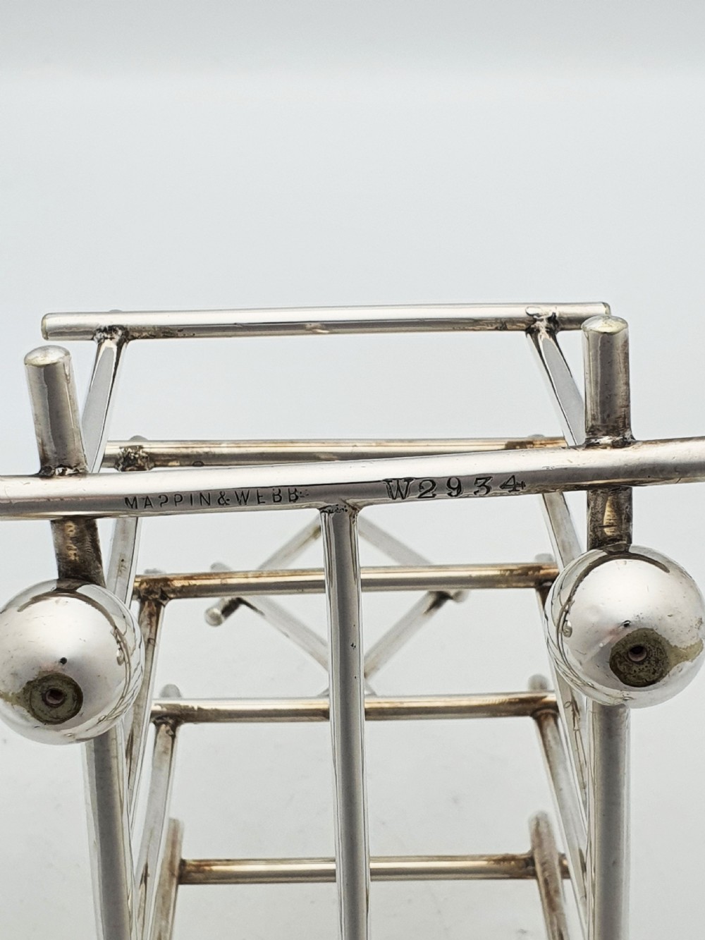Christopher Dresser Style Mappin & Webb Silver-Plated Toast Rack – circa 1890 View IV
