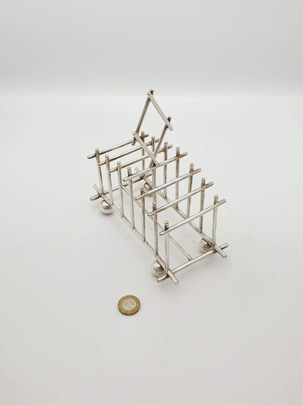 Christopher Dresser Style Mappin & Webb Silver-Plated Toast Rack – circa 1890 View V