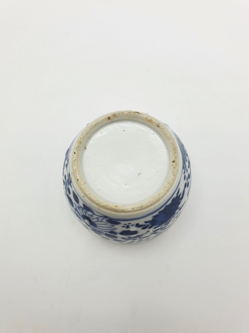 Antique Chinese Blue and White Covered Jar with Bird & Floral Motif – circa 1860 View VI