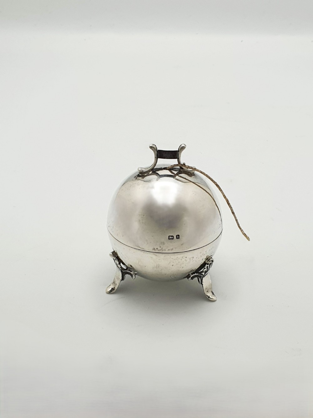 Unusual Antique Edwardian Sterling Silver String Holder - 1901