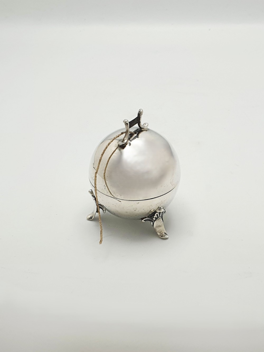 Unusual Antique Edwardian Sterling Silver String Holder - 1901 View II