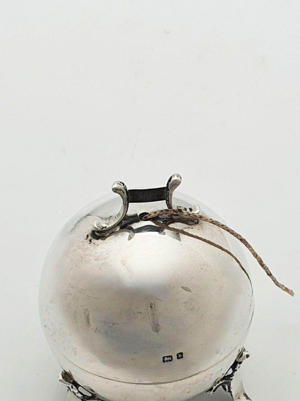 Unusual Antique Edwardian Sterling Silver String Holder - 1901 View VI