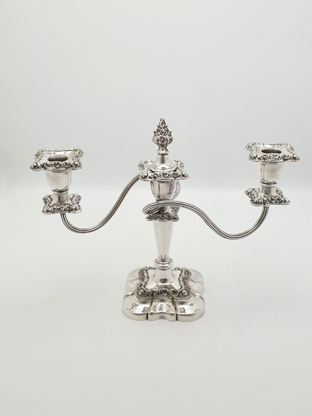Lovely Pair of Antique Mappin & Webb Three-Light Candelabra – circa 1920 View II