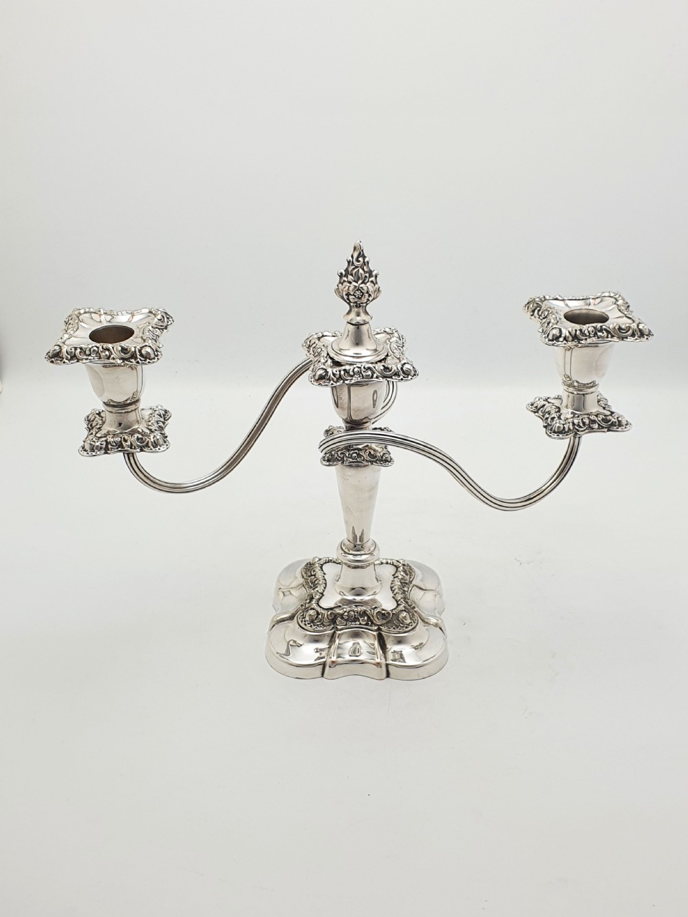 Lovely Pair of Antique Mappin & Webb Three-Light Candelabra – circa 1920 View III