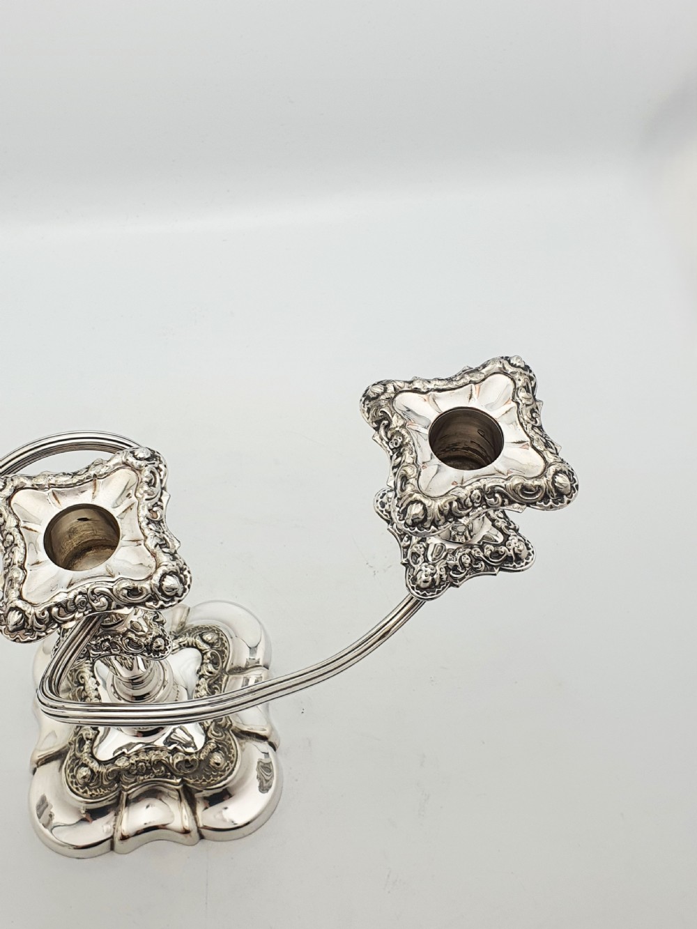 Lovely Pair of Antique Mappin & Webb Three-Light Candelabra – circa 1920 View VI