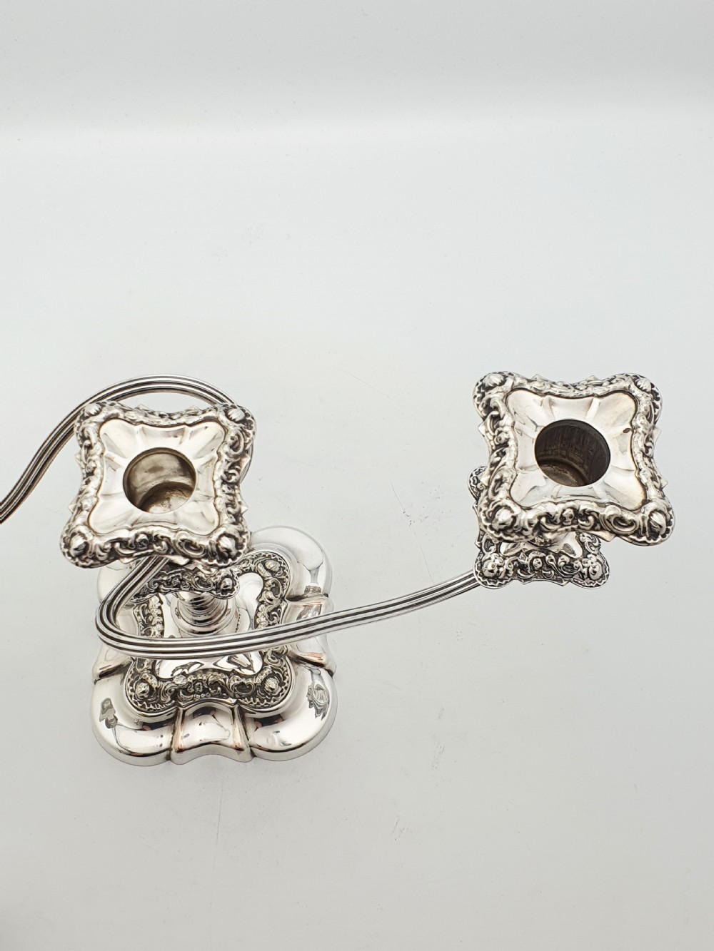 Lovely Pair of Antique Mappin & Webb Three-Light Candelabra – circa 1920 View XII