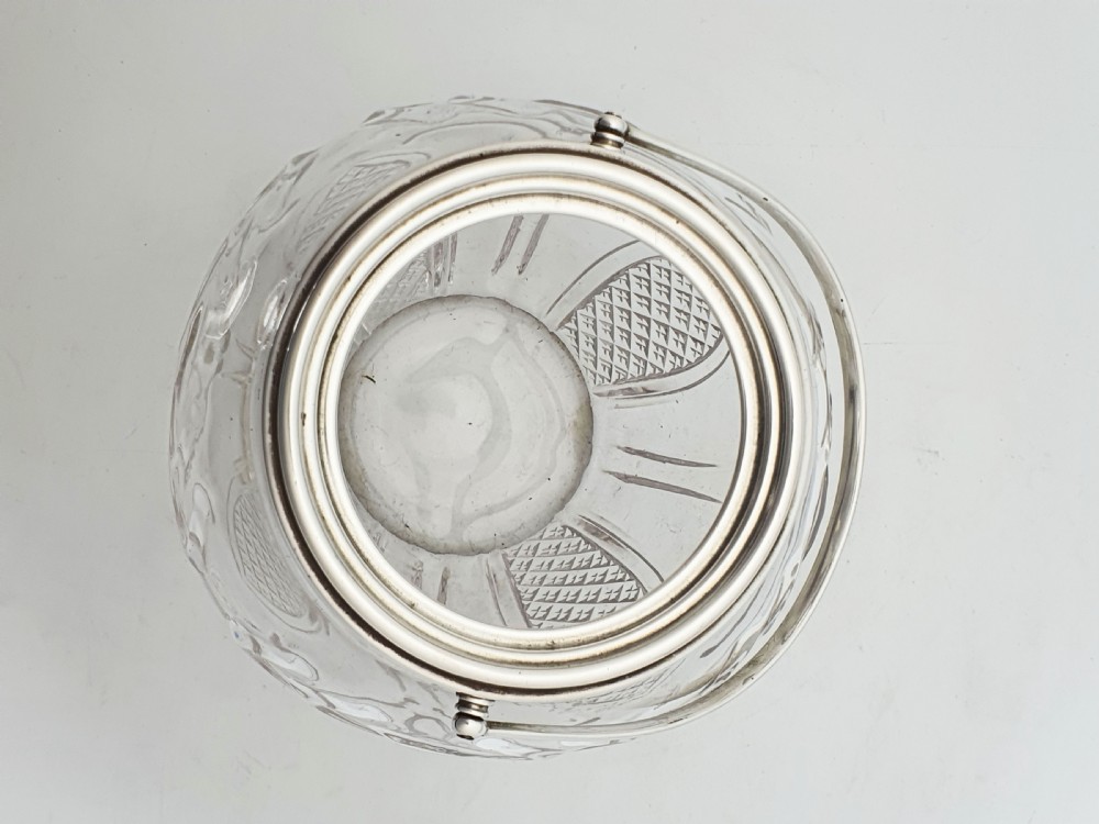 Antique Cut Glass and Sterling Silver Biscuit Barrel - 1896 View V
