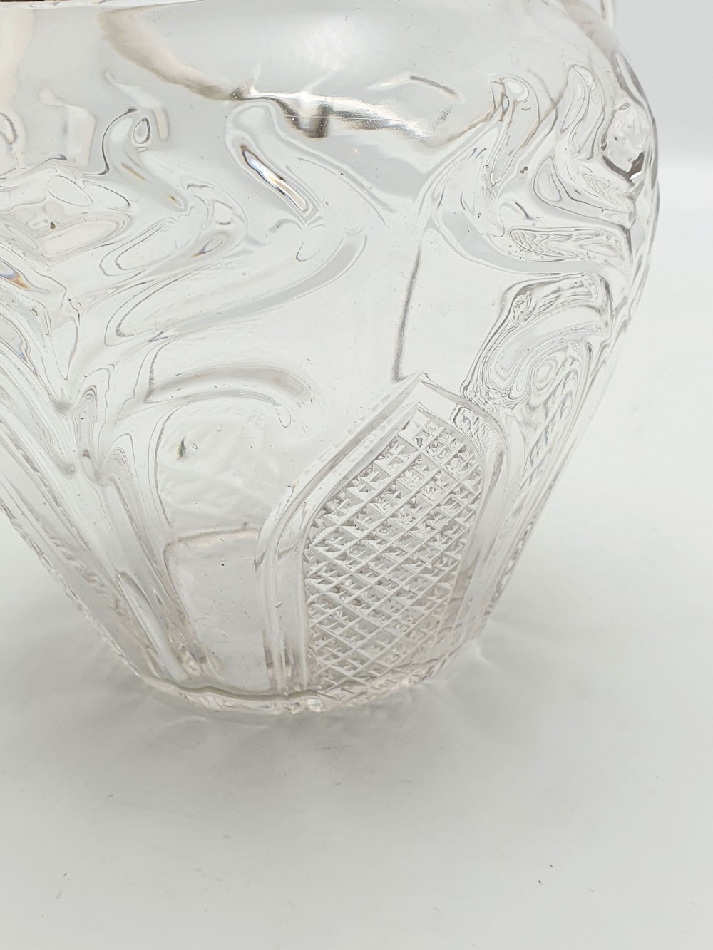 Antique Cut Glass and Sterling Silver Biscuit Barrel - 1896 View X