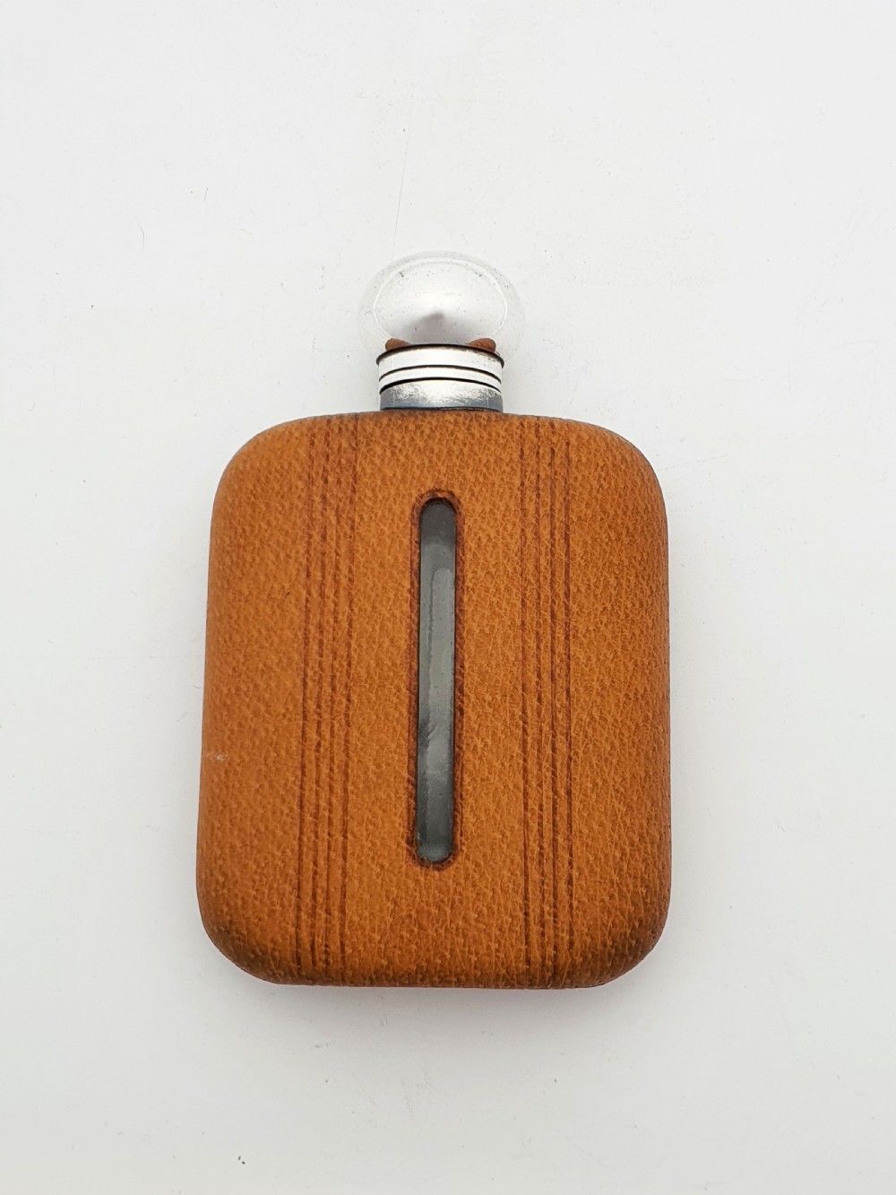 Nice Vintage Leather-Wrapped Hip Flask – circa 1950