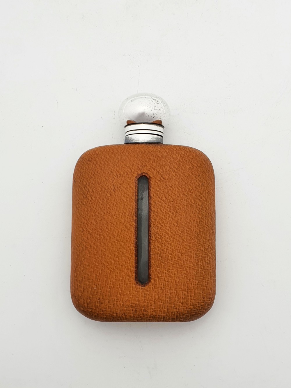 Nice Vintage Leather-Wrapped Hip Flask – circa 1950 View II