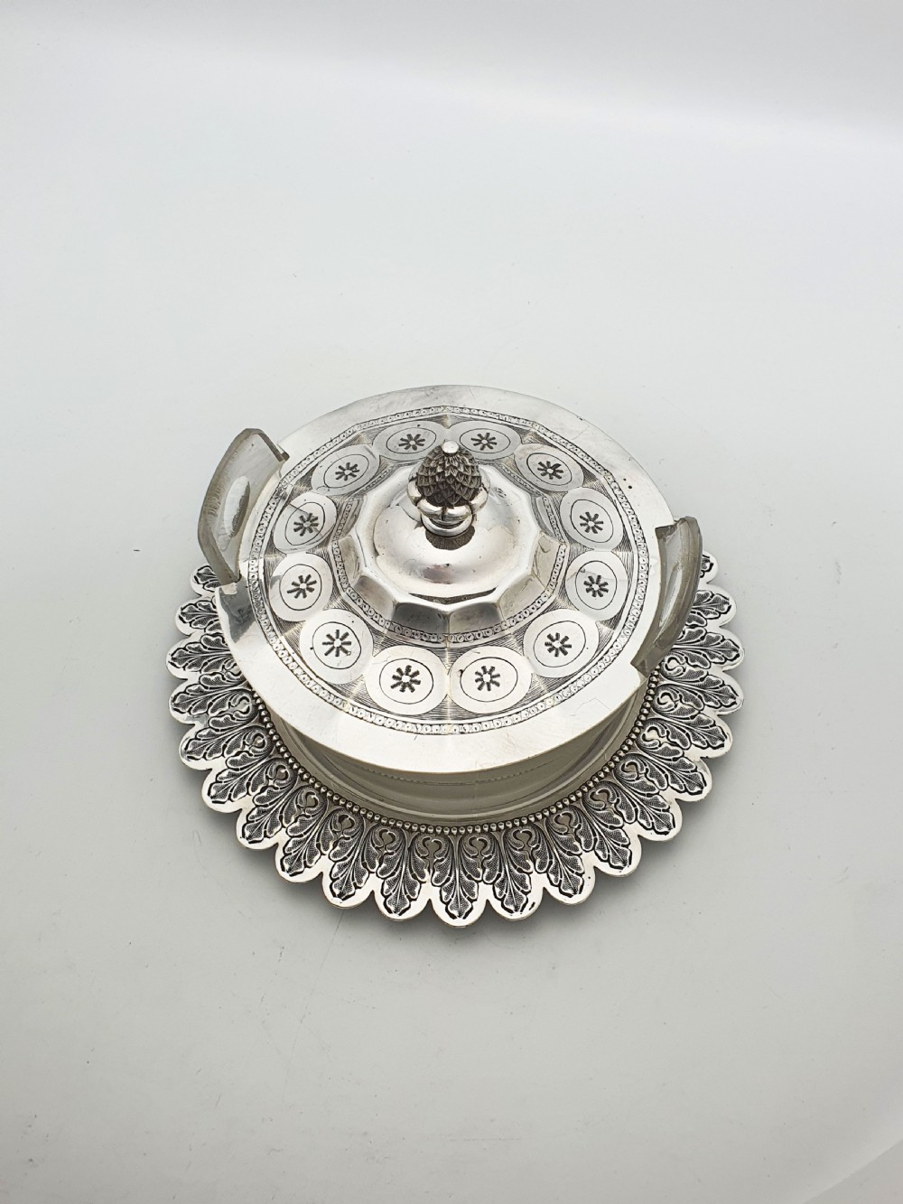 Lovely Antique Victorian Butter Dish with Glass Liner – circa 1880 View II