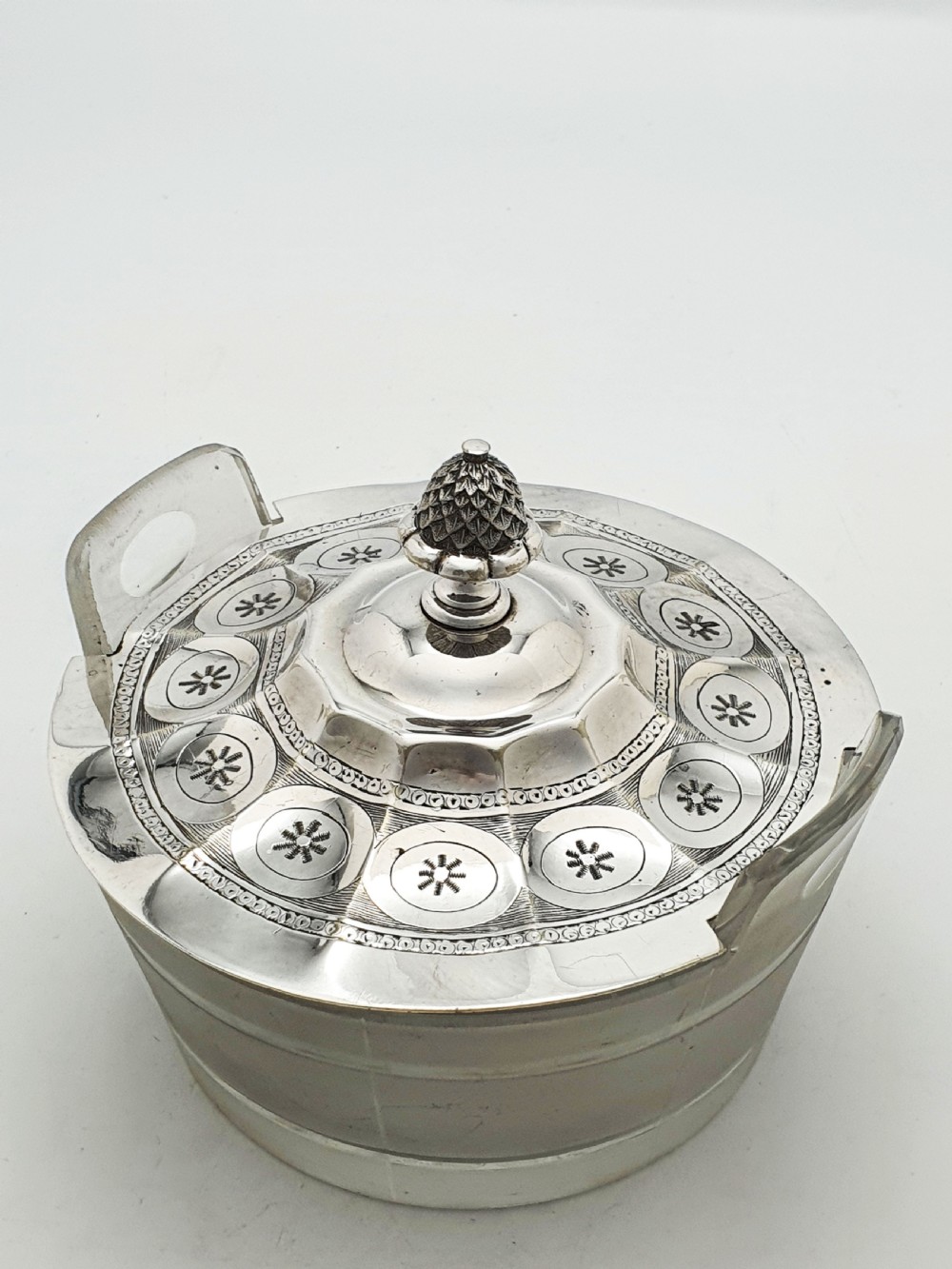 Lovely Antique Victorian Butter Dish with Glass Liner – circa 1880 View V