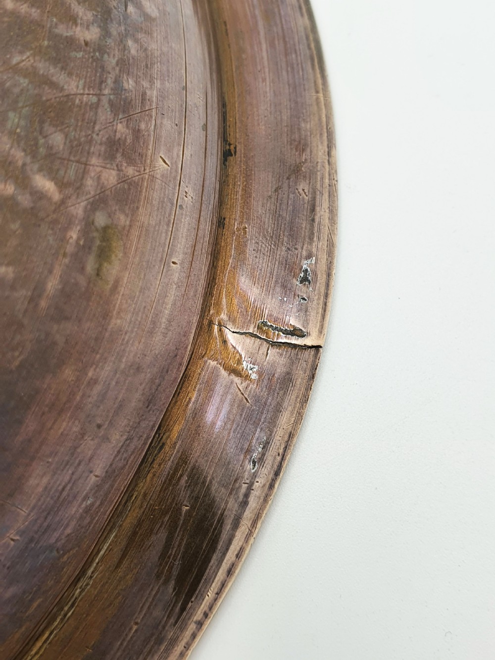 Fabulous Middle Eastern Silver Inlaid Bronze Dish with Arabic Calligraphy – circa 1850 View X
