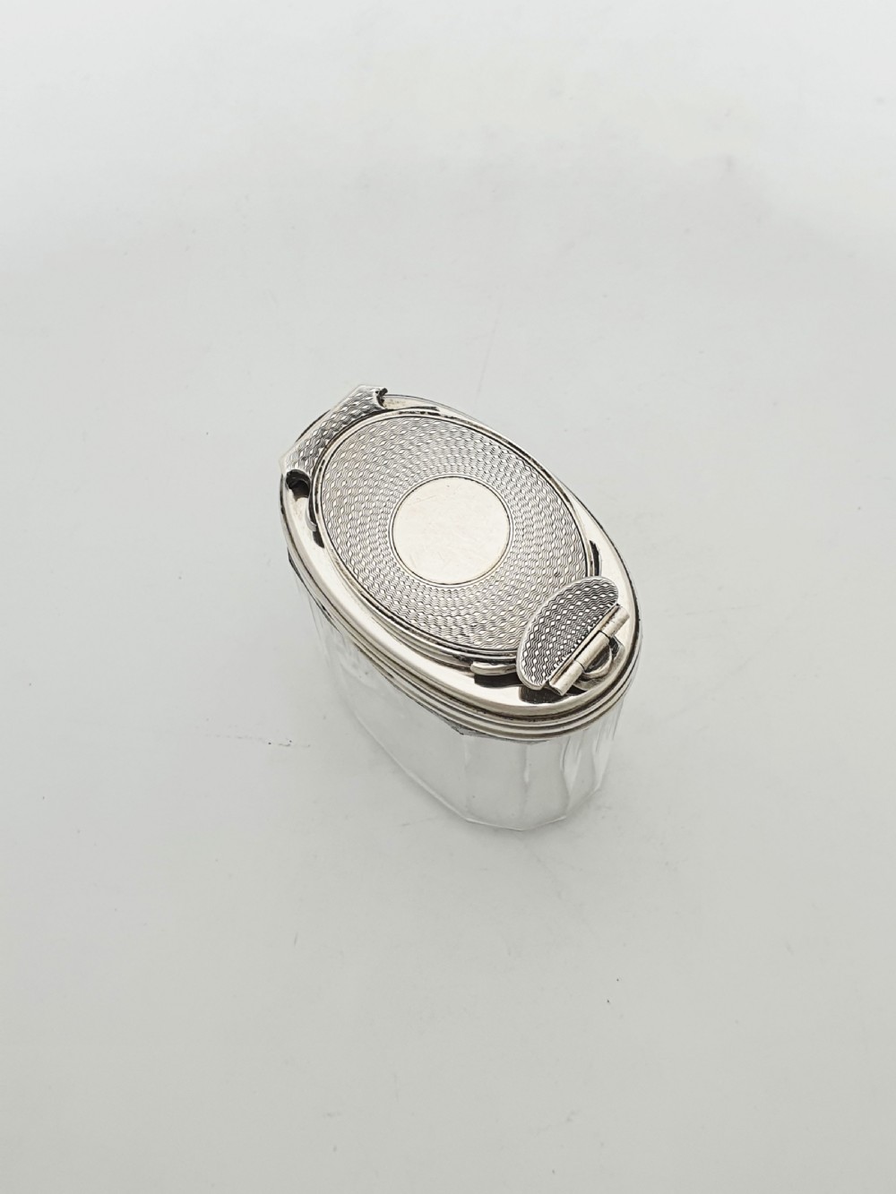 Antique Victorian Sterling Silver Mounted Glass Travelling Jar – London, 1866 View IV