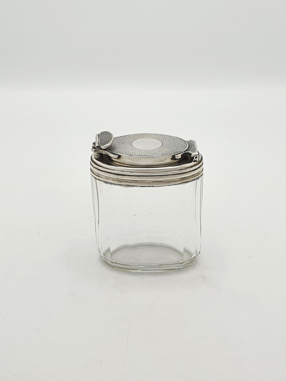 Antique Victorian Sterling Silver Mounted Glass Travelling Jar – London, 1866 View VII