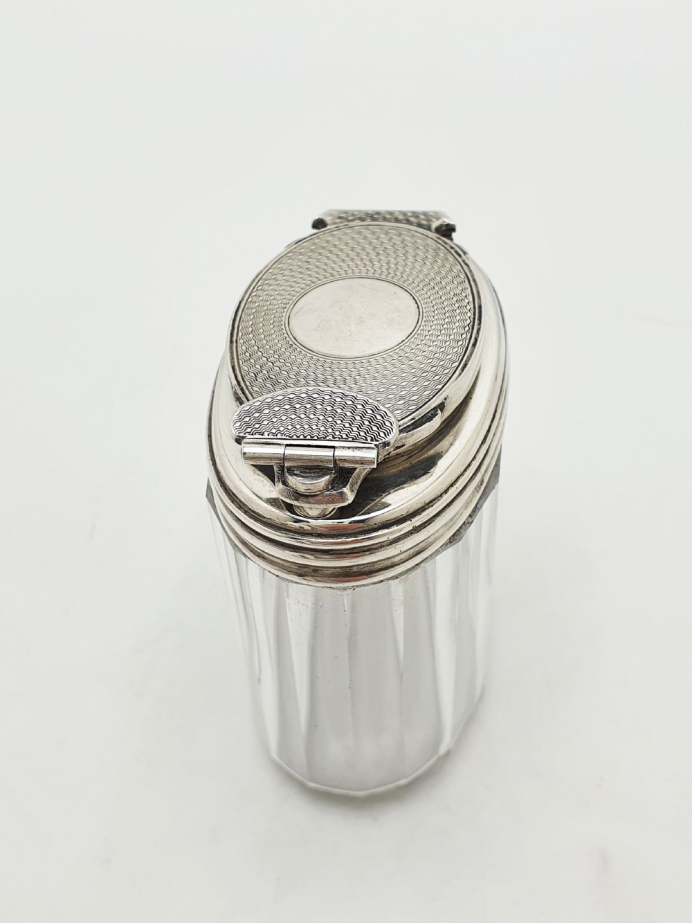 Antique Victorian Sterling Silver Mounted Glass Travelling Jar – London, 1866 View IX