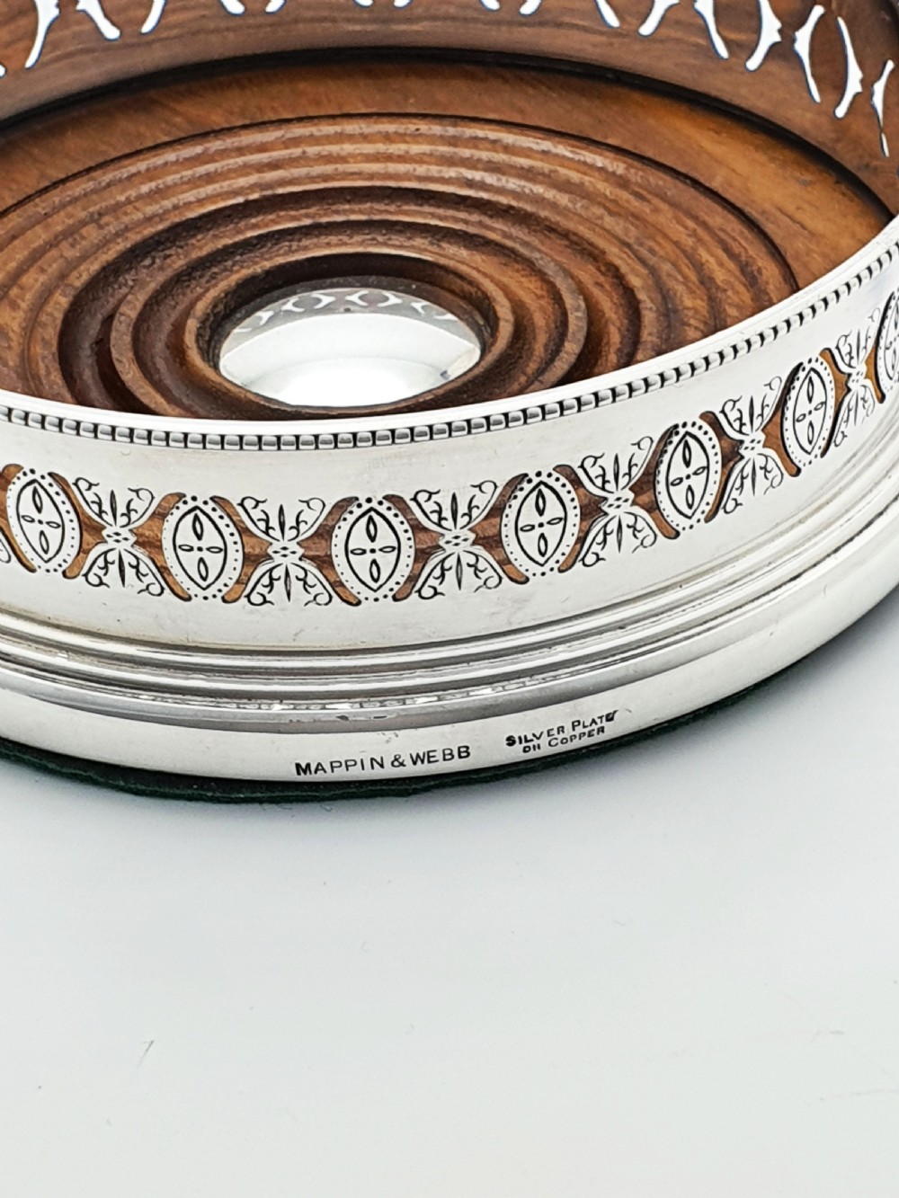 Pair of Antique Mappin & Webb Silver Plated Bottle Coasters – circa 1920 View VI