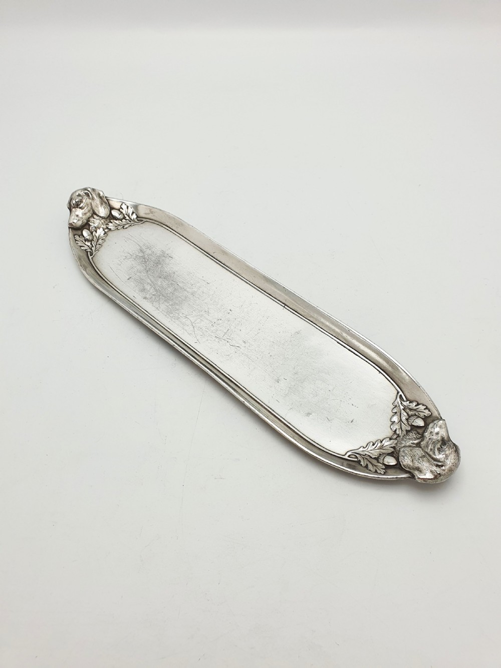 Lovely WMF Art Nouveau Pewter Dog Head Serving Tray – circa 1900