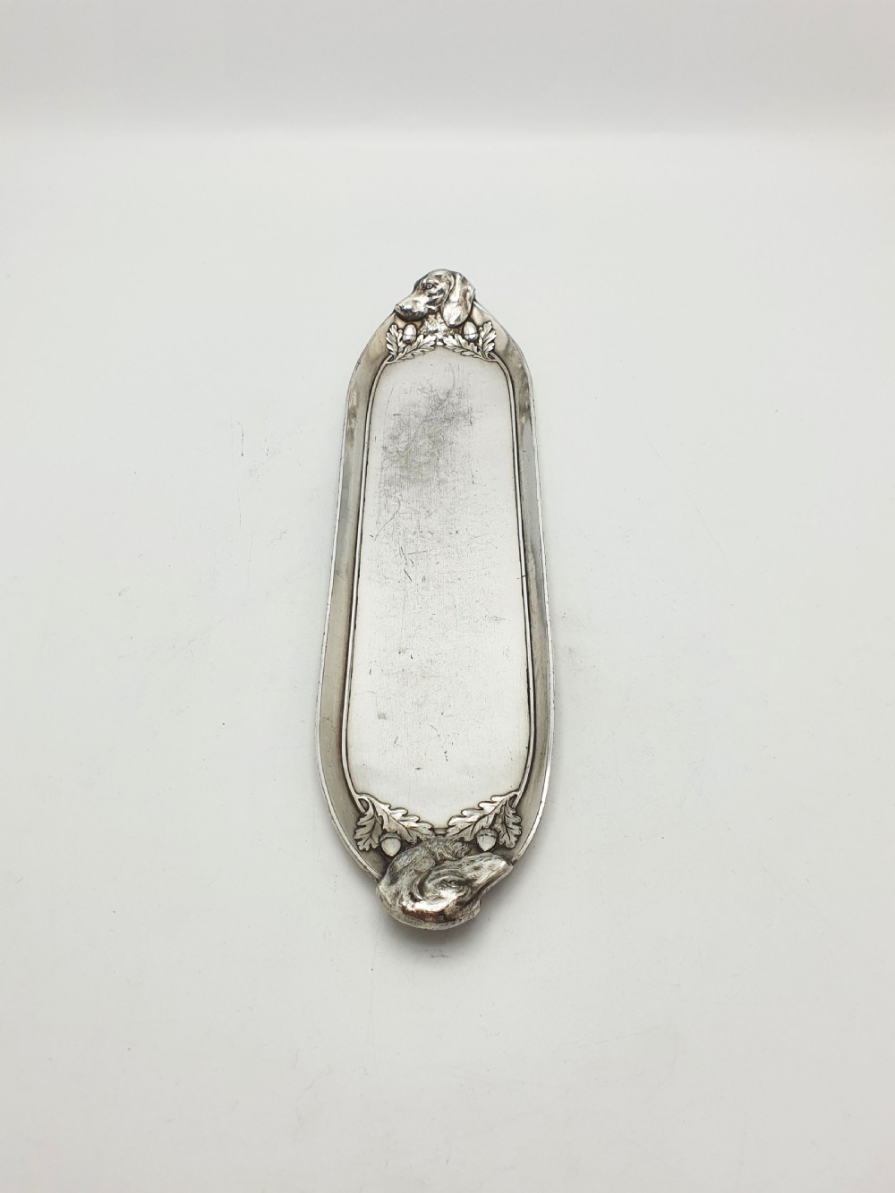 Lovely WMF Art Nouveau Pewter Dog Head Serving Tray – circa 1900 View IV