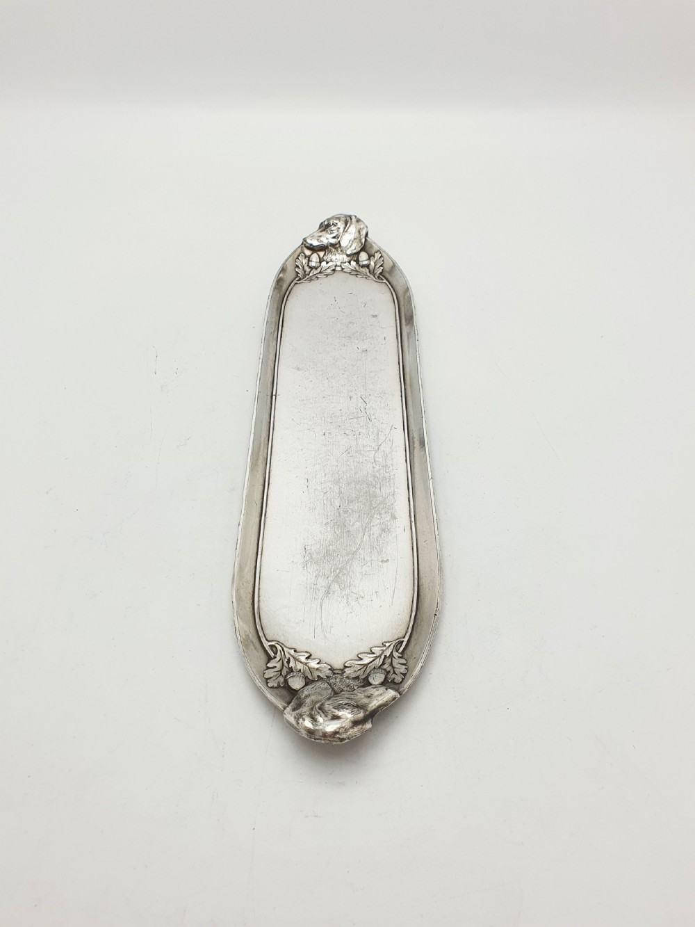 Lovely WMF Art Nouveau Pewter Dog Head Serving Tray – circa 1900 View VII