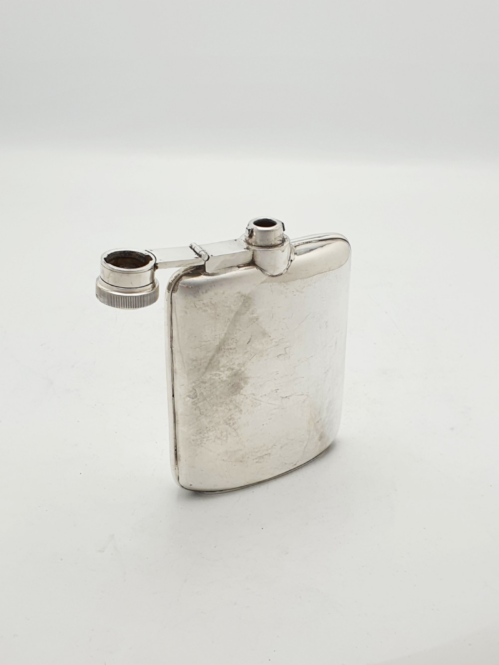 Nice Antique Silver Plated Hip Flask – circa 1920 View II