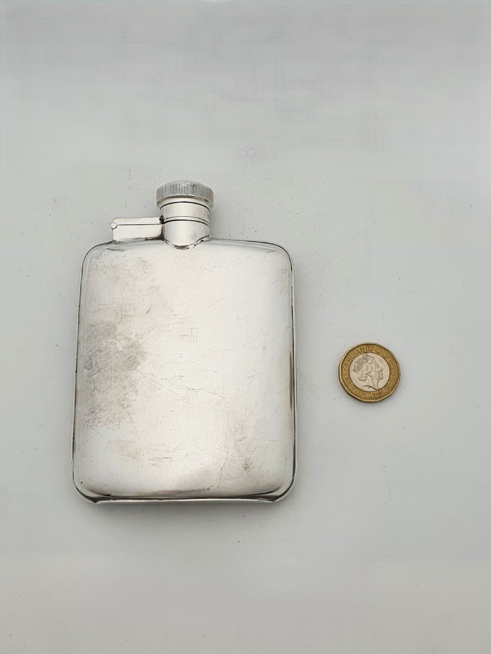 Nice Antique Silver Plated Hip Flask – circa 1920 View IX