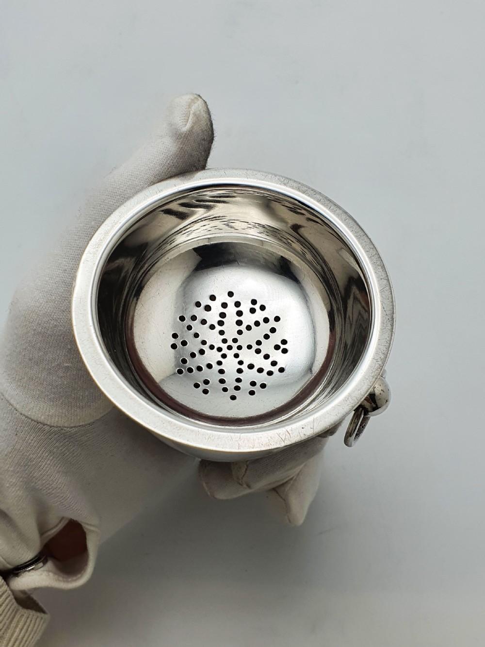 Lovely Antique Edwardian Silver Plated Wine Funnel With Strainer – circa 1905 View III