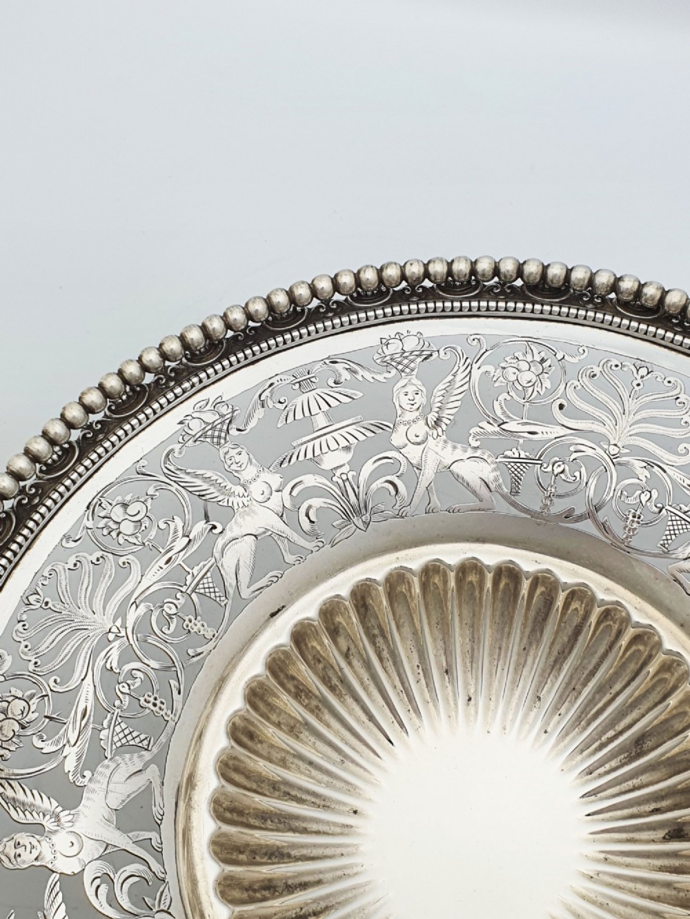 Ornate Grand Tour Silver Plated Fruit basket – circa 1880 View III