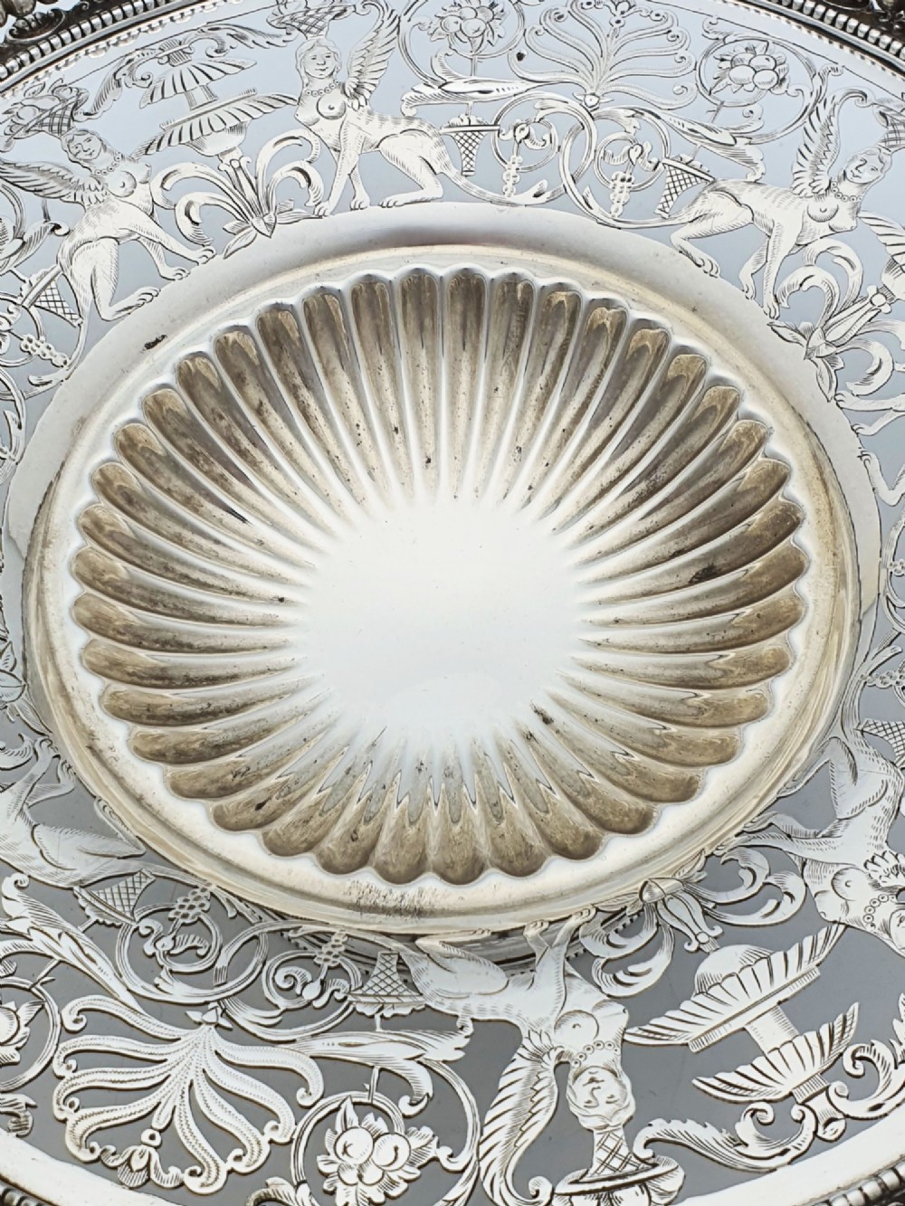 Ornate Grand Tour Silver Plated Fruit basket – circa 1880 View V