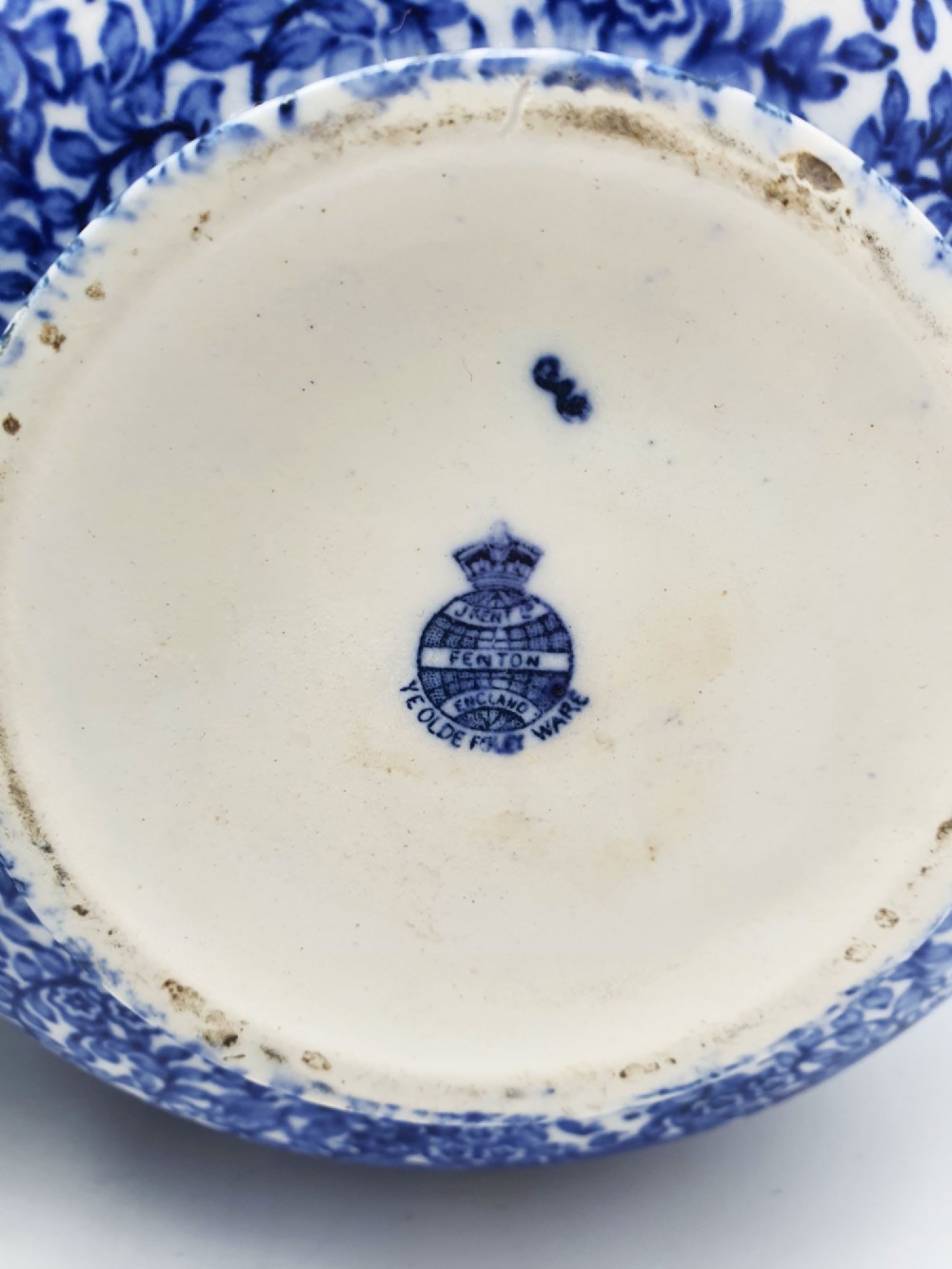Lovely Large Pair of J. Kent Fenton Blue & White Transferware Vase – circa 1920 View IX