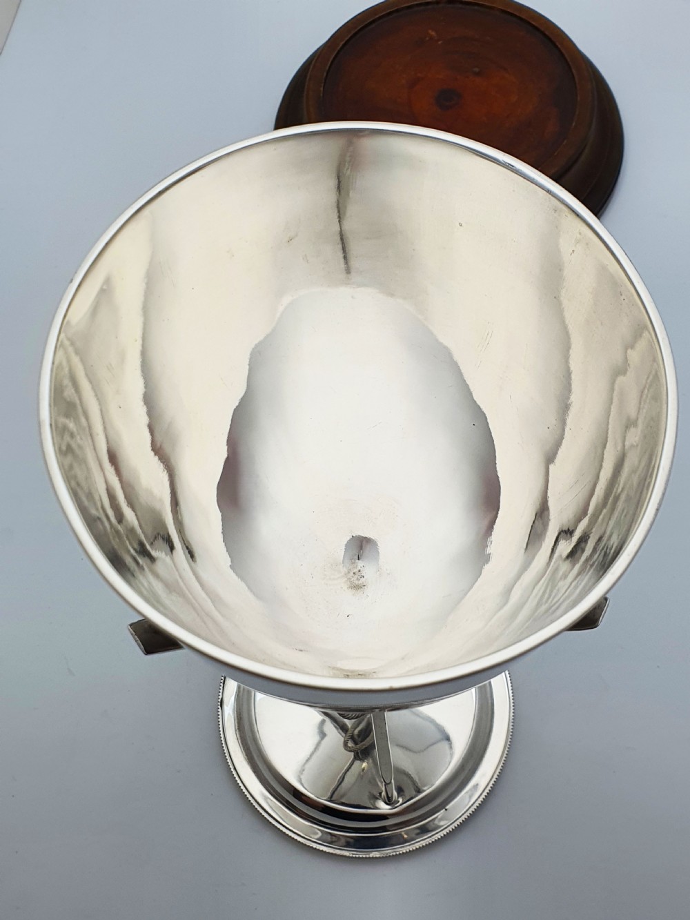 Antique Edwardian Silver Plated Rowing Trophy Cup with Oar Decoration – circa 1905 View V
