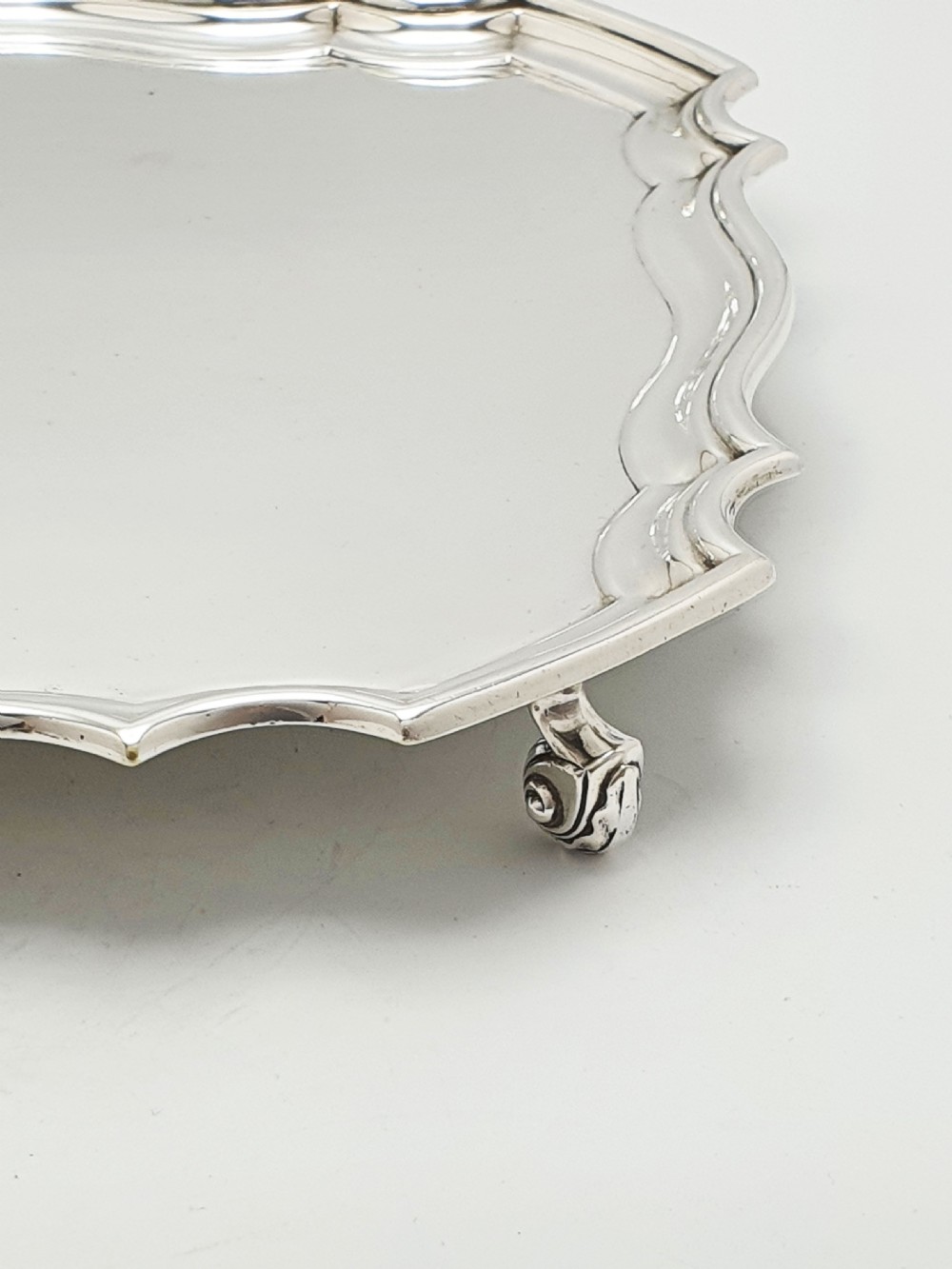 Nice Art Deco Silver-Plated Scalloped Salver/Tray – circa 1925 View II