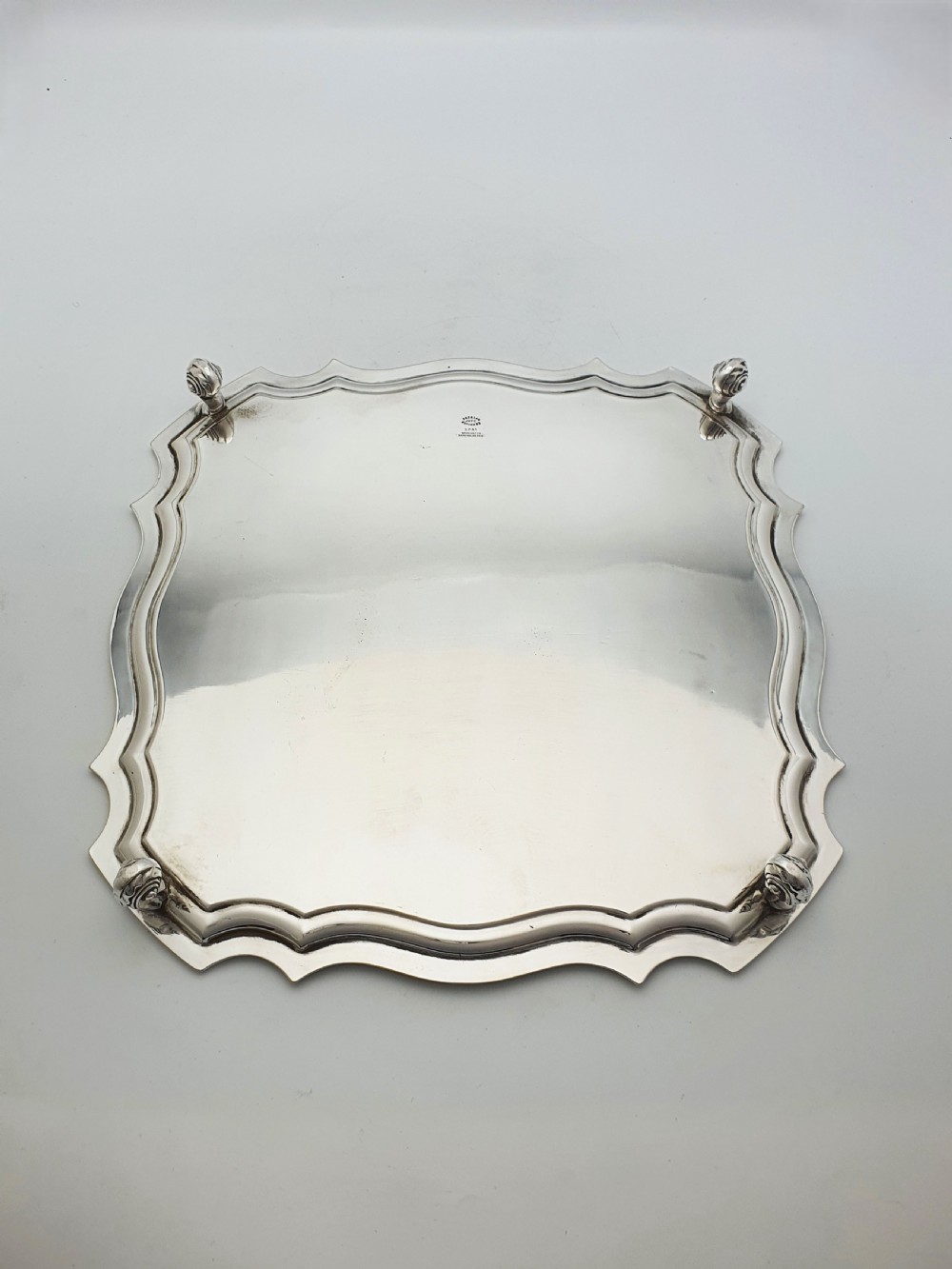 Nice Art Deco Silver-Plated Scalloped Salver/Tray – circa 1925 View V