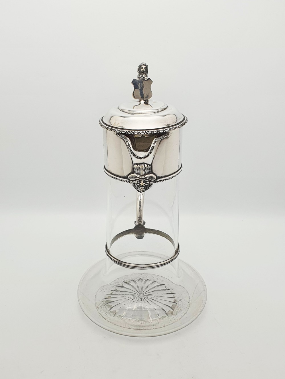 Fabulous Antique Victorian Silver Plated Claret Jug With Lion Finial – circa 1880 View VII