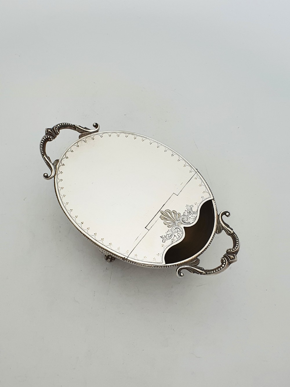 Ornate Antique Victorian Spoon Warmer with Lions Paw Feet – circa 1880 View II